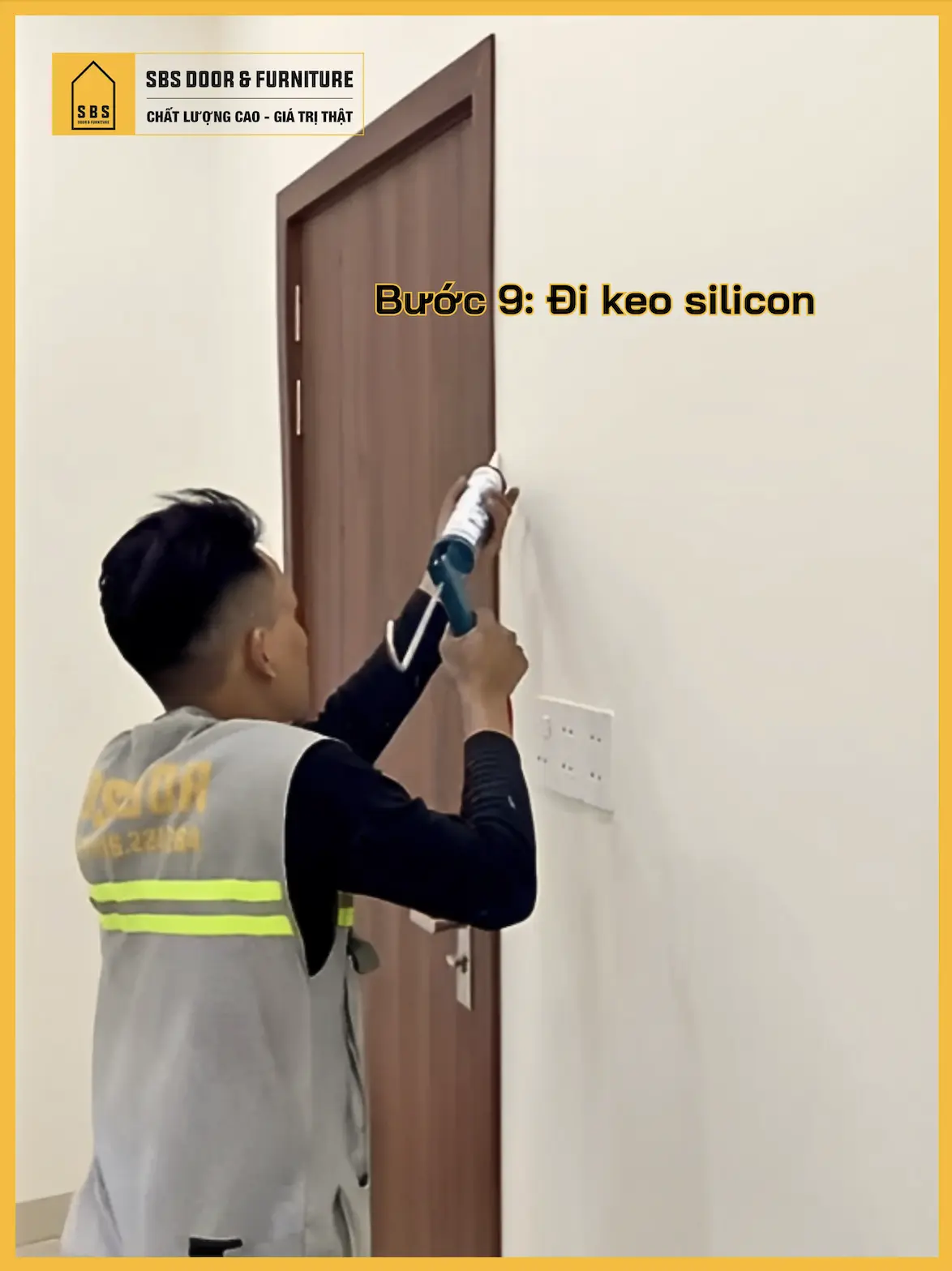 Đi keo silicon để tăng độ kín khít, chống thấm nước