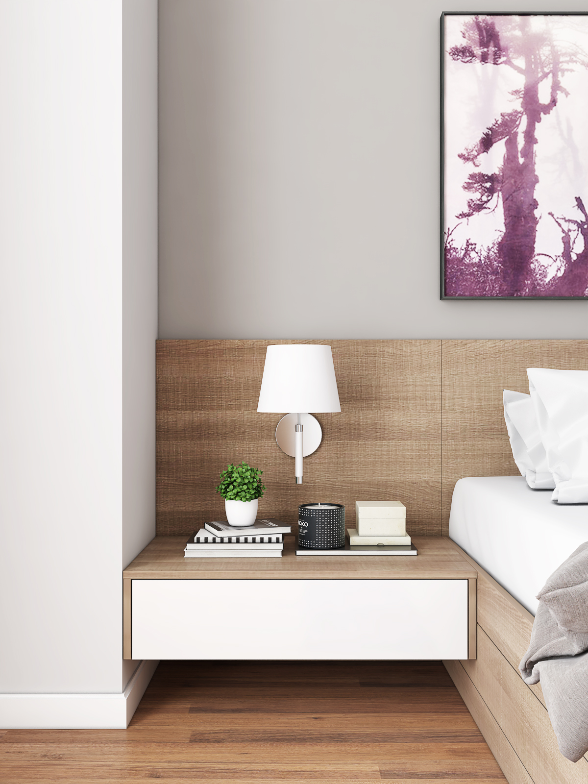 mẫu tủ đầu giường nhựa đẹp
