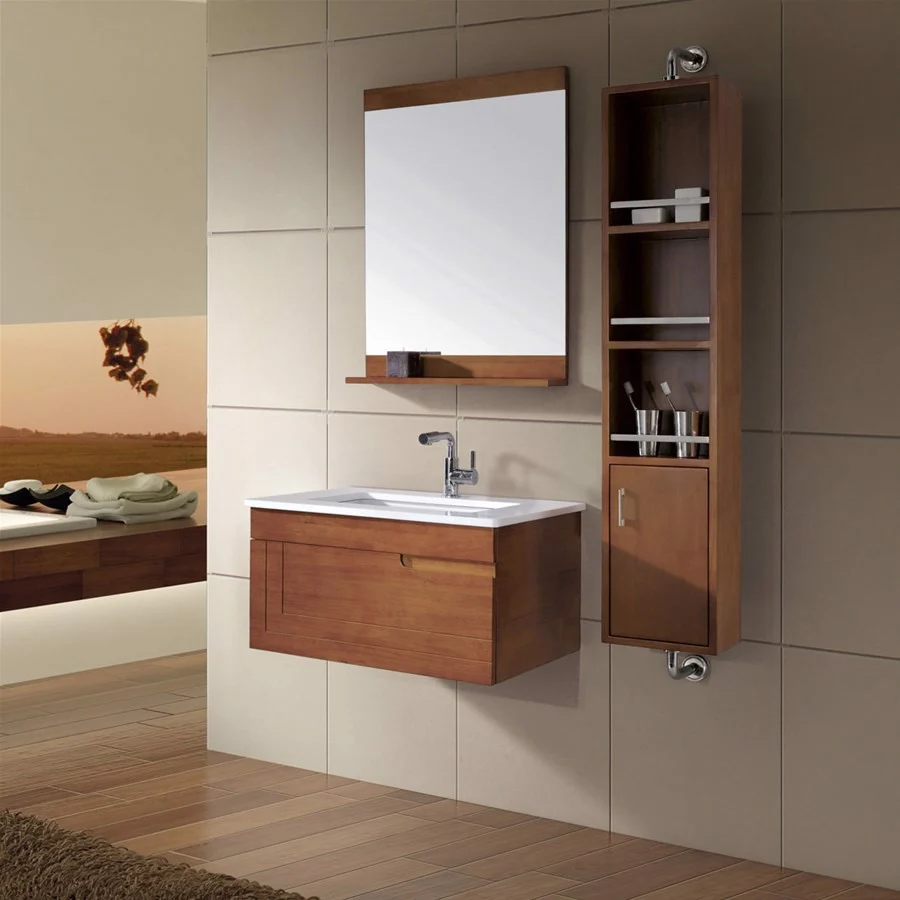 Tủ Lavabo nhựa vân gỗ đẹp, hiện đại