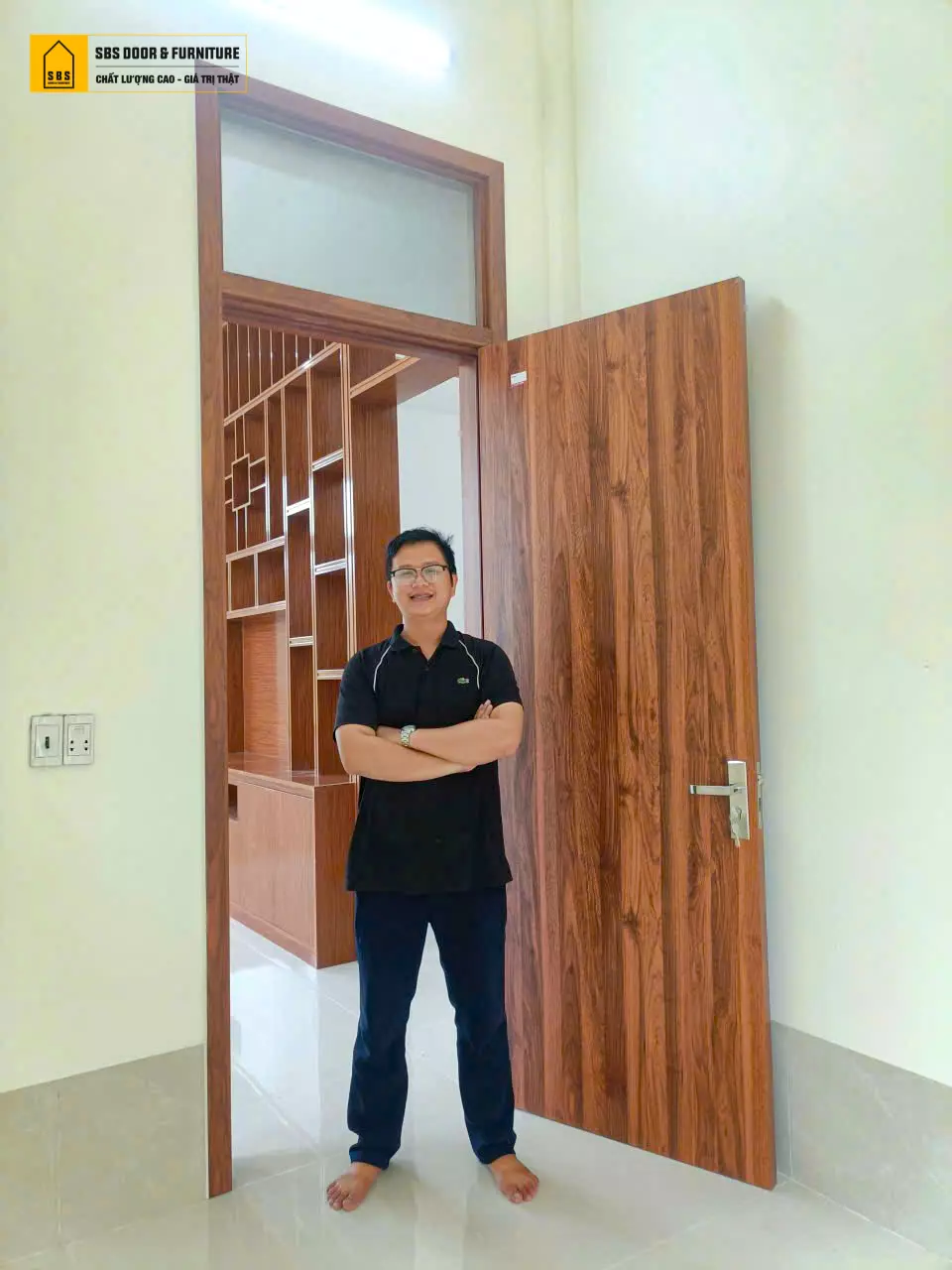 Cửa nhựa 1 cánh đẹp và chất lượng tại SBS DOOR