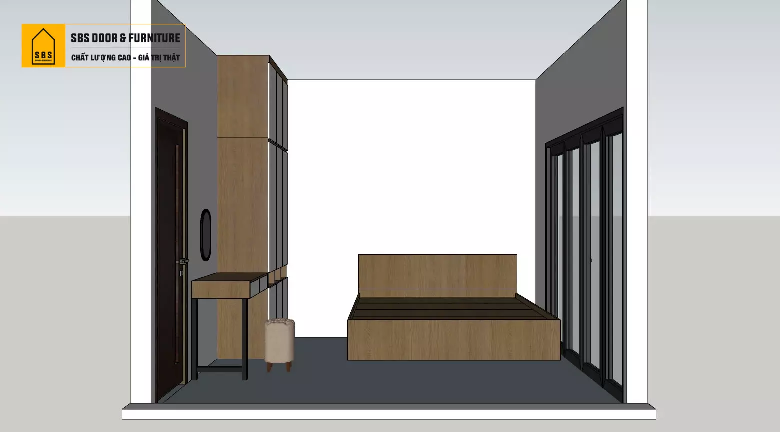 Thiết kế bản vẽ 2D nội thất nhựa phòng ngủ Đà Nẵng