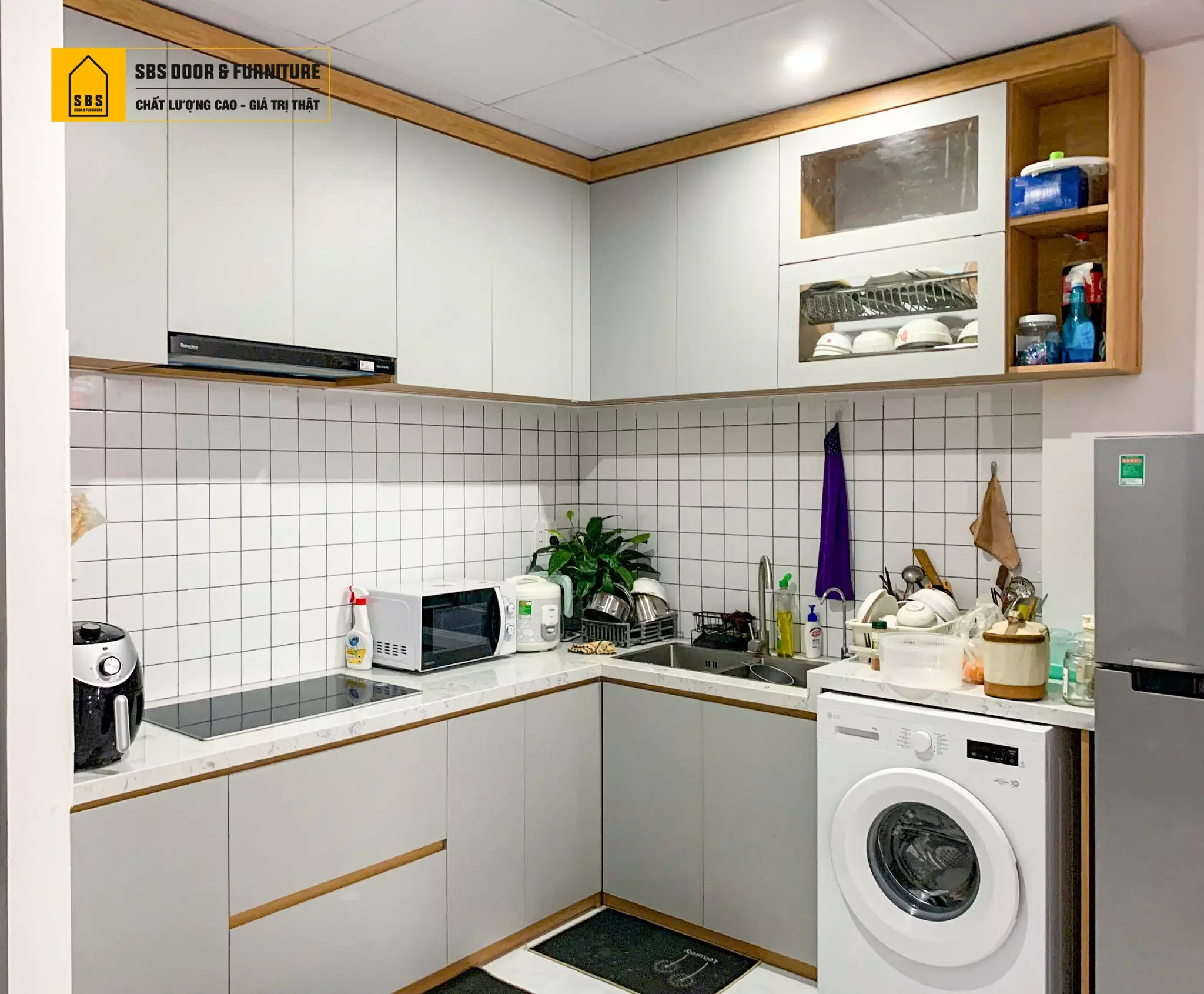 Dự án thi công tủ bếp nhựa Harmony Đà Nẵng dành cho căn hộ chung cư