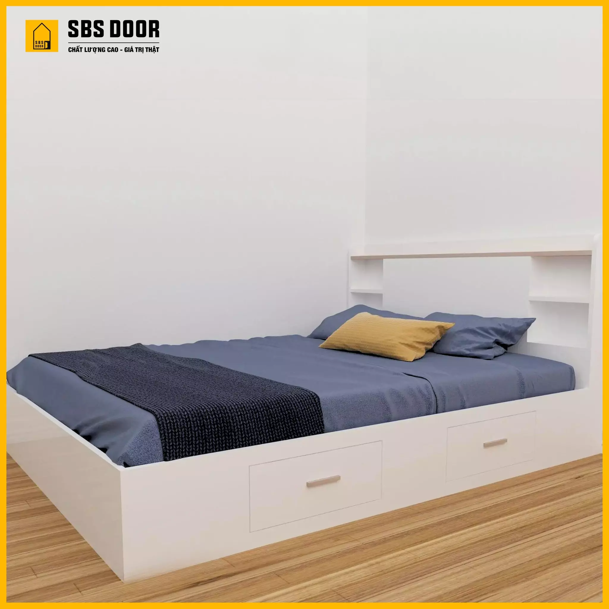 Giường ngủ nhựa cho bé kết hợp ngăn kéo tiện lợi, thuận tiện cho người sử dụng