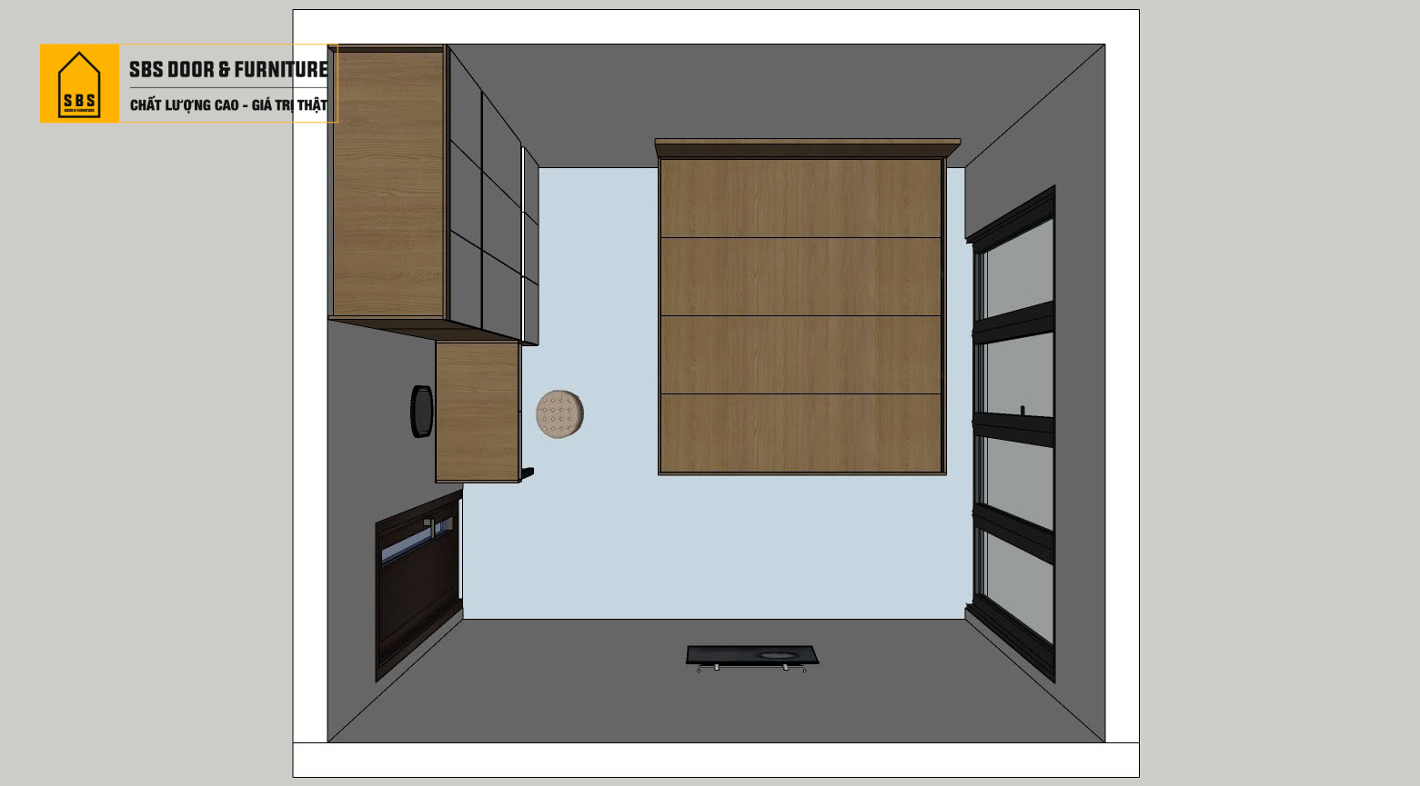 Phương án bố trí nội thất nhựa căn hộ cho thuê