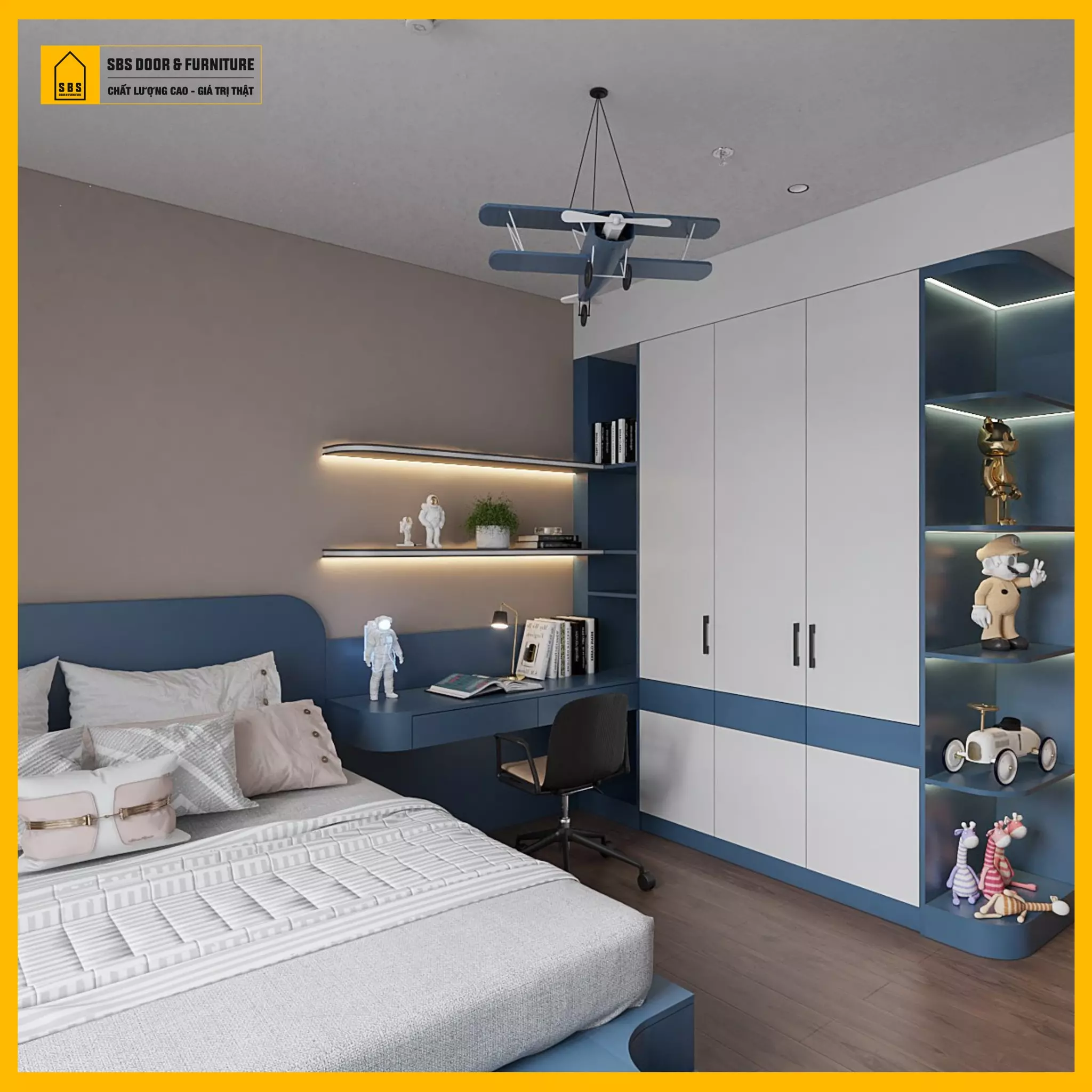 mẫu tủ quần áo đẹp cho bé