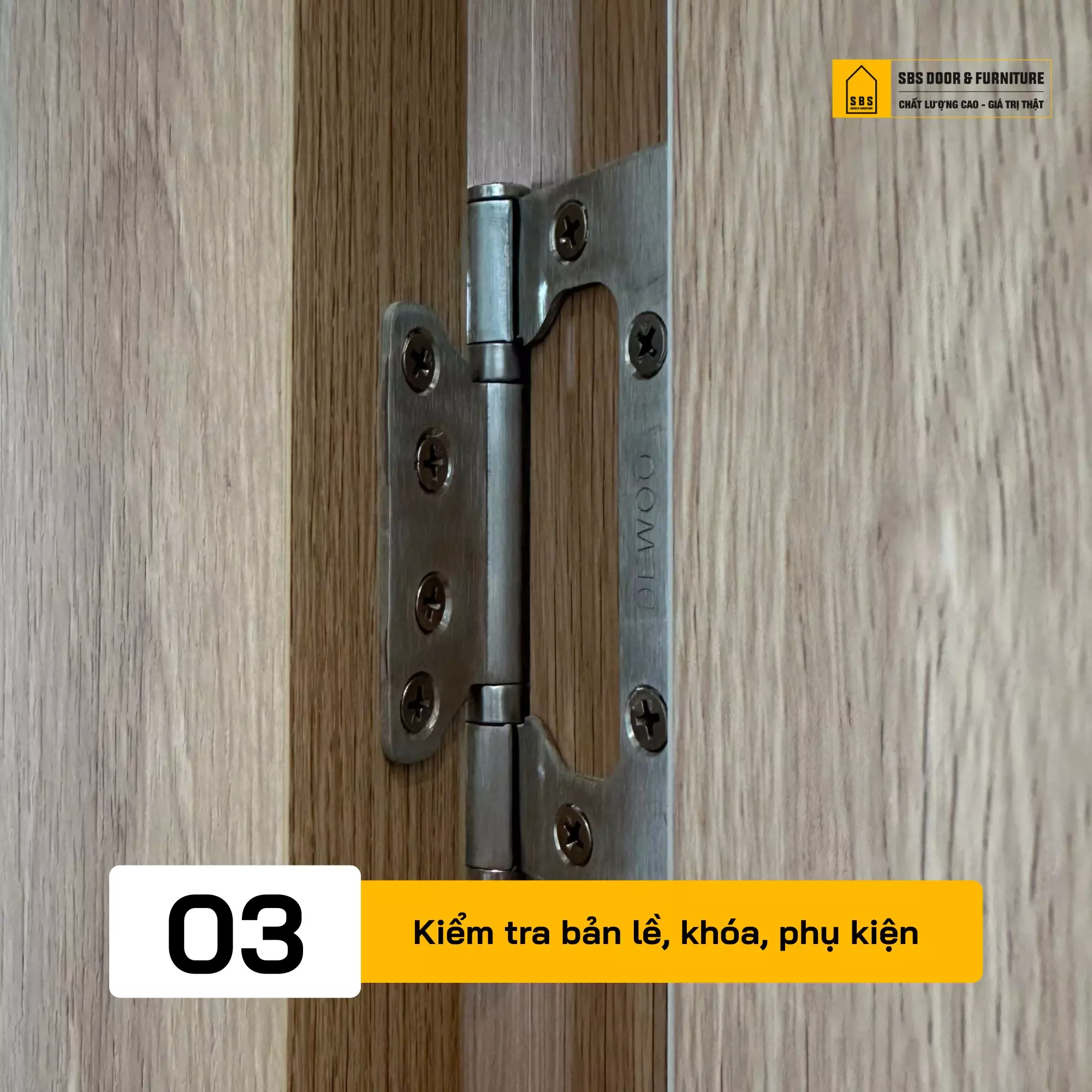 Việc lắp đặt bản lề đúng kỹ thuật là yếu tố then chốt để cửa vận hành bền bỉ