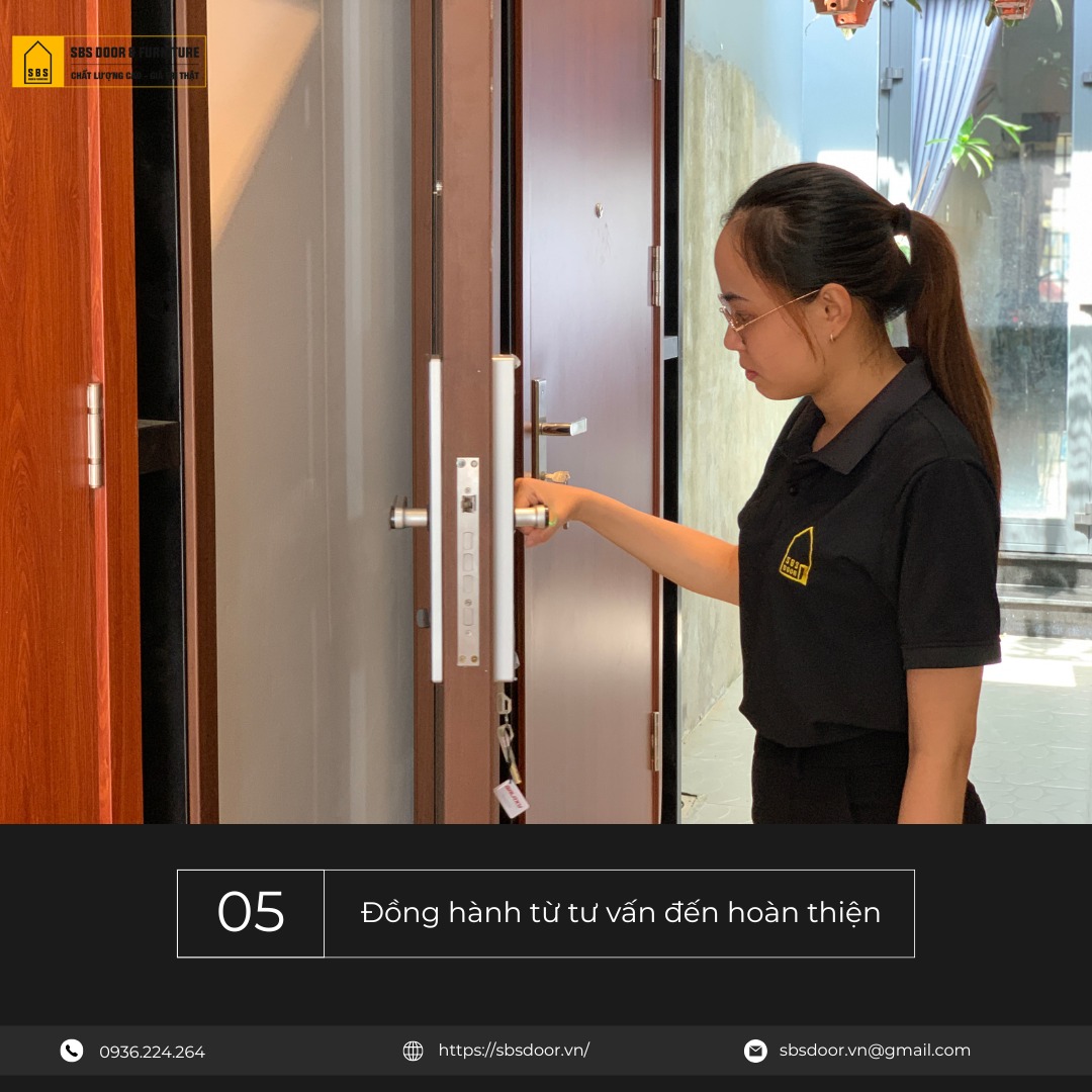 Các dòng cửa gỗ nhựa Composite tại SBS DOOR được sản xuất từ vật liệu đạt tiêu chuẩn, có khả năng chống nước