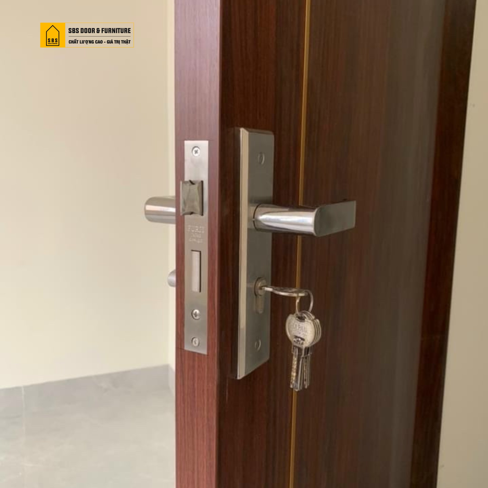 Mẫu khóa tay gạt cửa nhựa composite