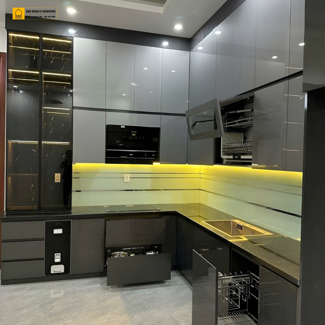Thiết kế tủ bếp cần đảm bảo không gian lưu trữ cho gia đình