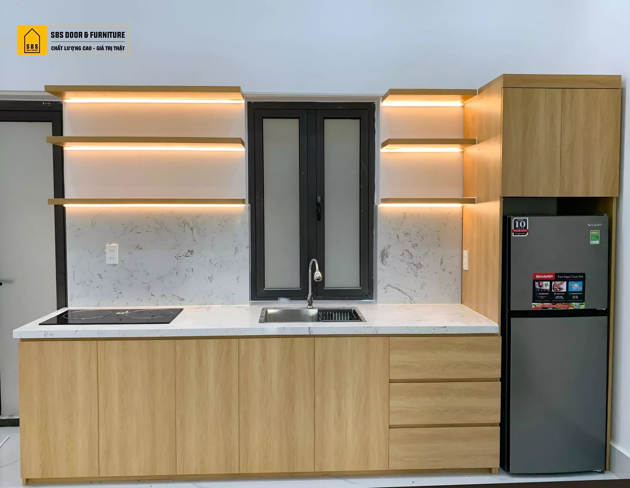 Thi công tủ bếp chỉn chu và bảo hành bảo trì chuyên nghiệp tại SBS DOOR