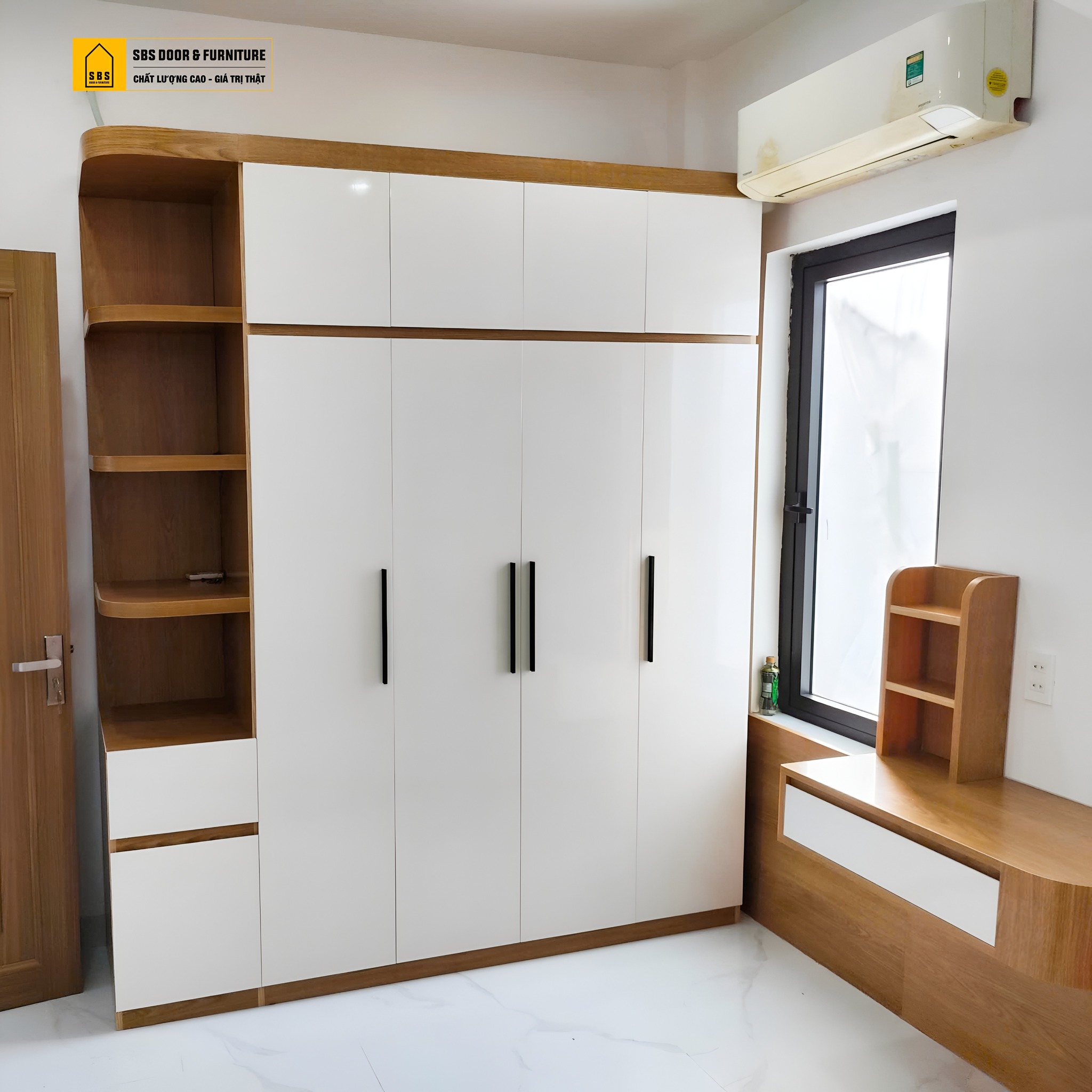 Mẫu tủ quần áo nhựa hiện đại phù hợp nhiều phong cách nội thất.